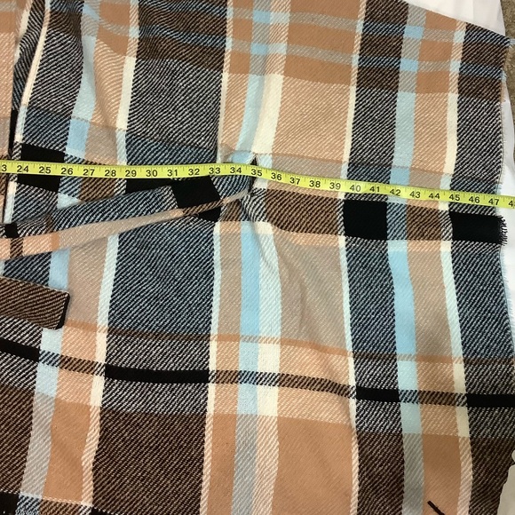 New Aerosoles plaid Wrap cape sweater wrap with belt O/S One size fits most - Picture 7 of 12